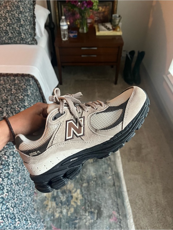 New Balance Shoes - New Balance Beige and Black 2002R Running Shoe- Driftwood